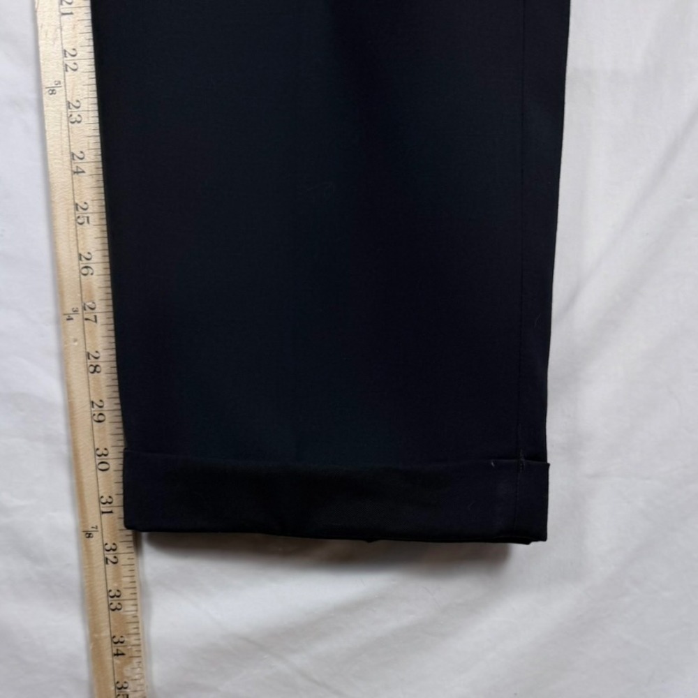 Roundtree & Yorke Lotx2 Dress Pants Black Navy 42x32 Pleated Cuffed Professional - Picture 15 of 15